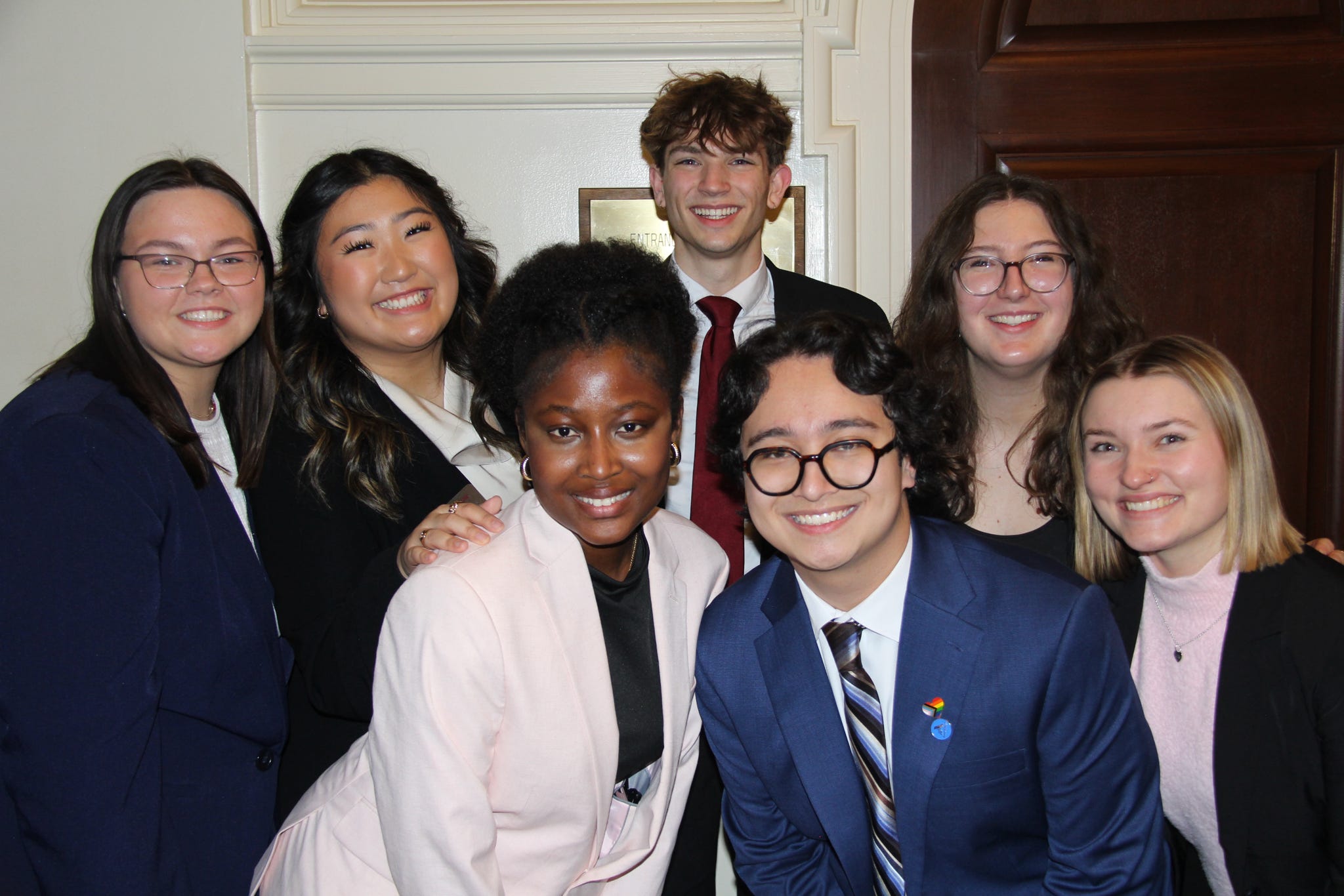 Photo of SGA members at the Missouri State Capitol.